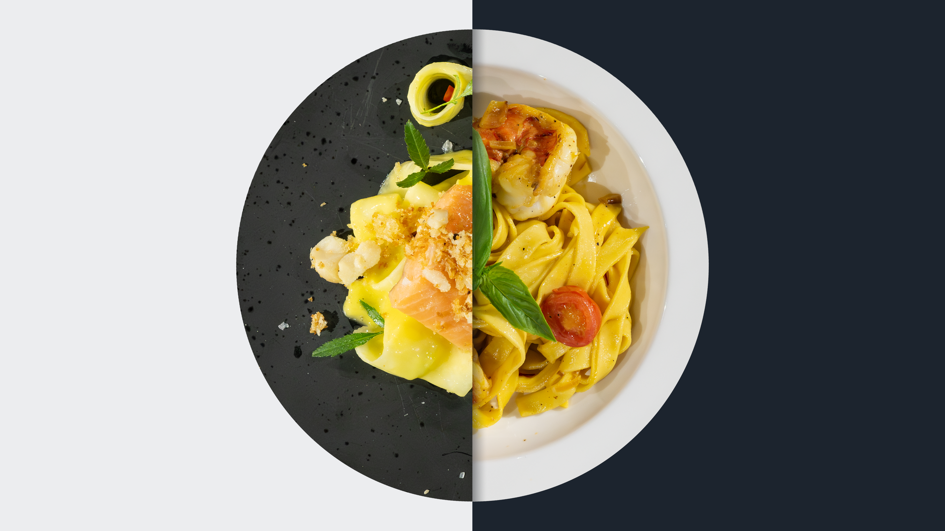 Konfierte Lachsforelle vs. Tagliatelle