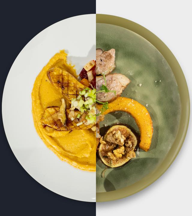 Kräuterseitling vs. Entenbrust