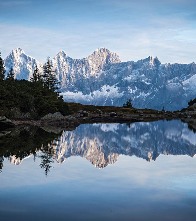 Spiegelsee mit Dachstein, Steiermark
