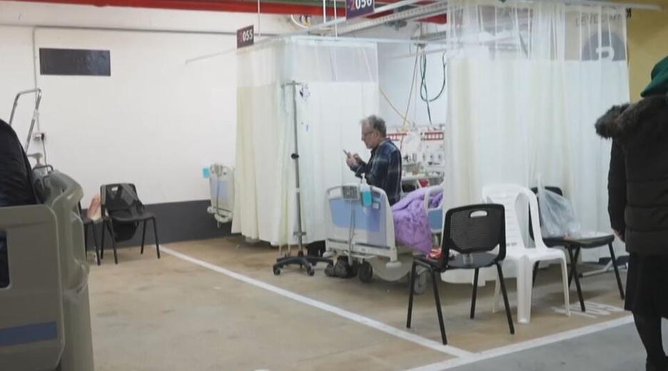 Bilder aus Jerusalem, wo das zweitgrößte Krankenhaus in eine Tiefgarage verlegt wurde