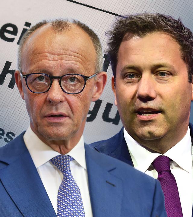 Auf dem Bild sind Friedrich Merz und Lars Klingbeil zu sehen.