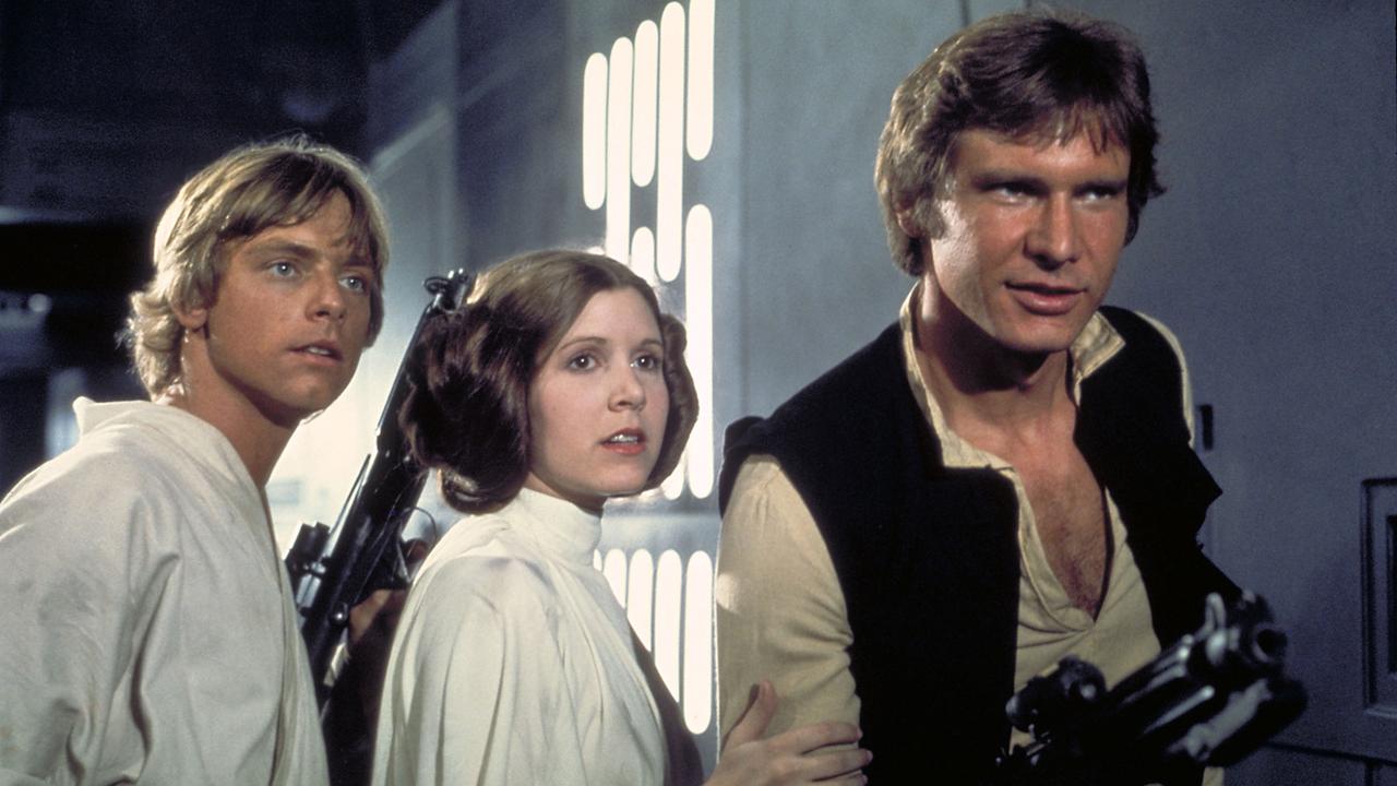 Mark Hamill, Carrie Fisher und Harrison Ford (v.l.n.r.)