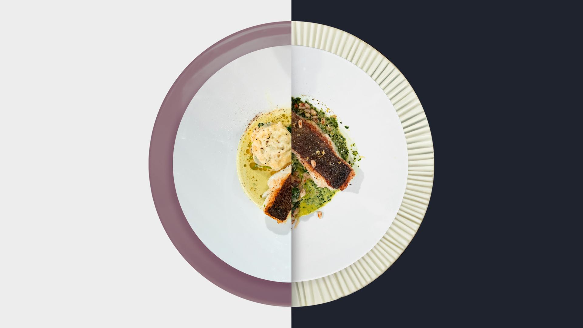 Krosser Kabeljau im Brunnenkresse-Sud mit offener Spinatlasagne