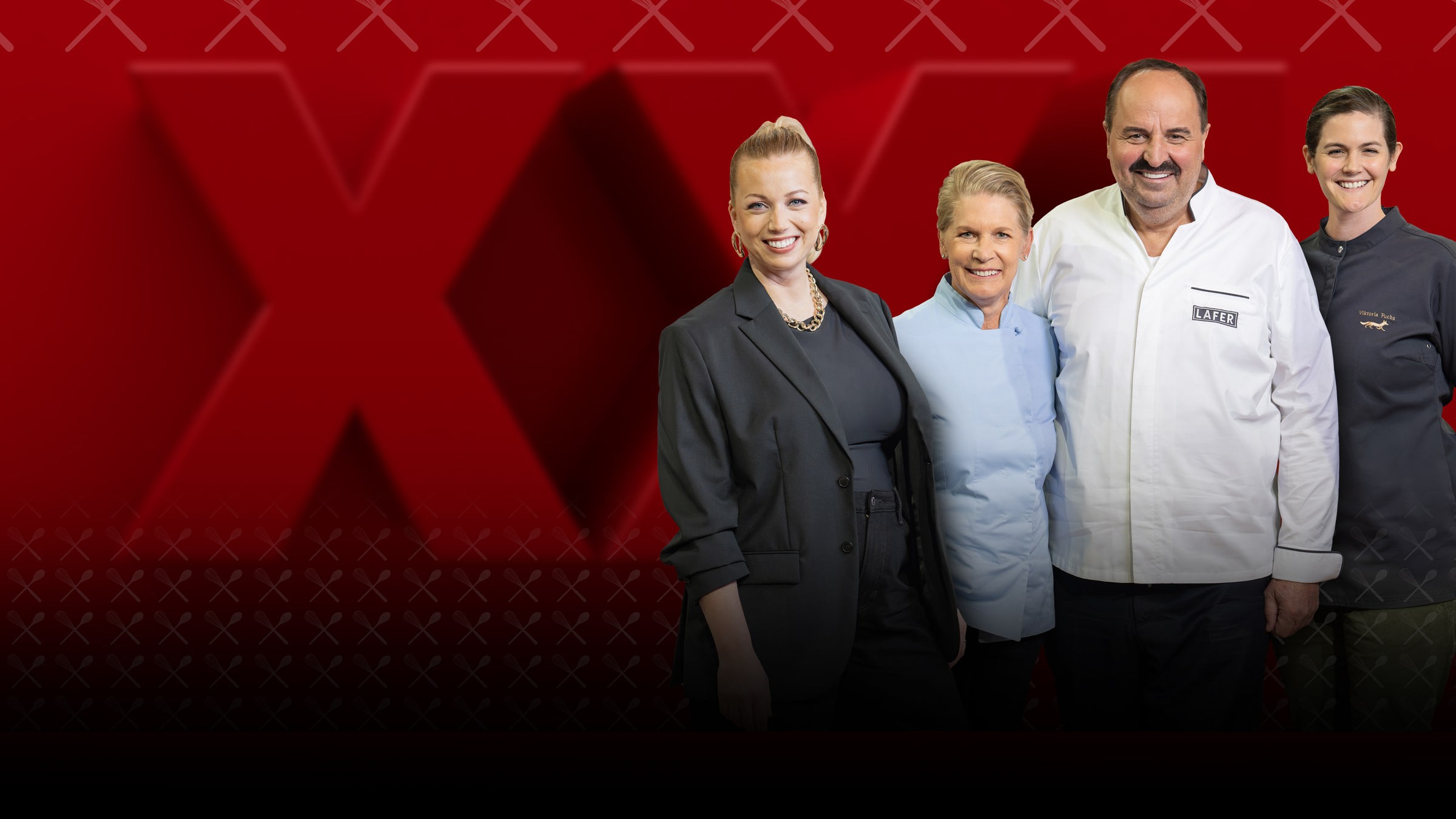 Die Küchenschlacht XXL mit Zora Klipp, Cornelia Poletto, Johann Lafer und Viktoria Fuchs.