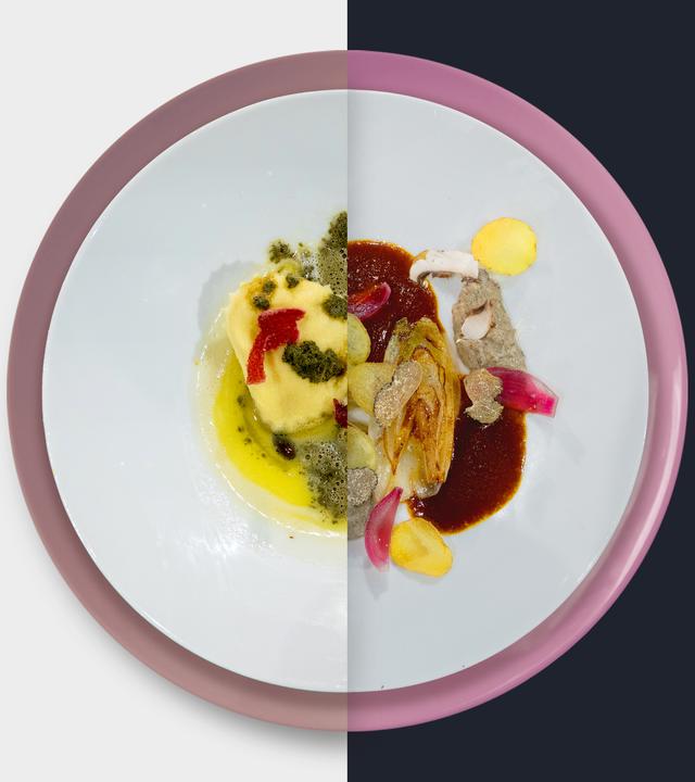 Kürbisravioli vs. Chicorée