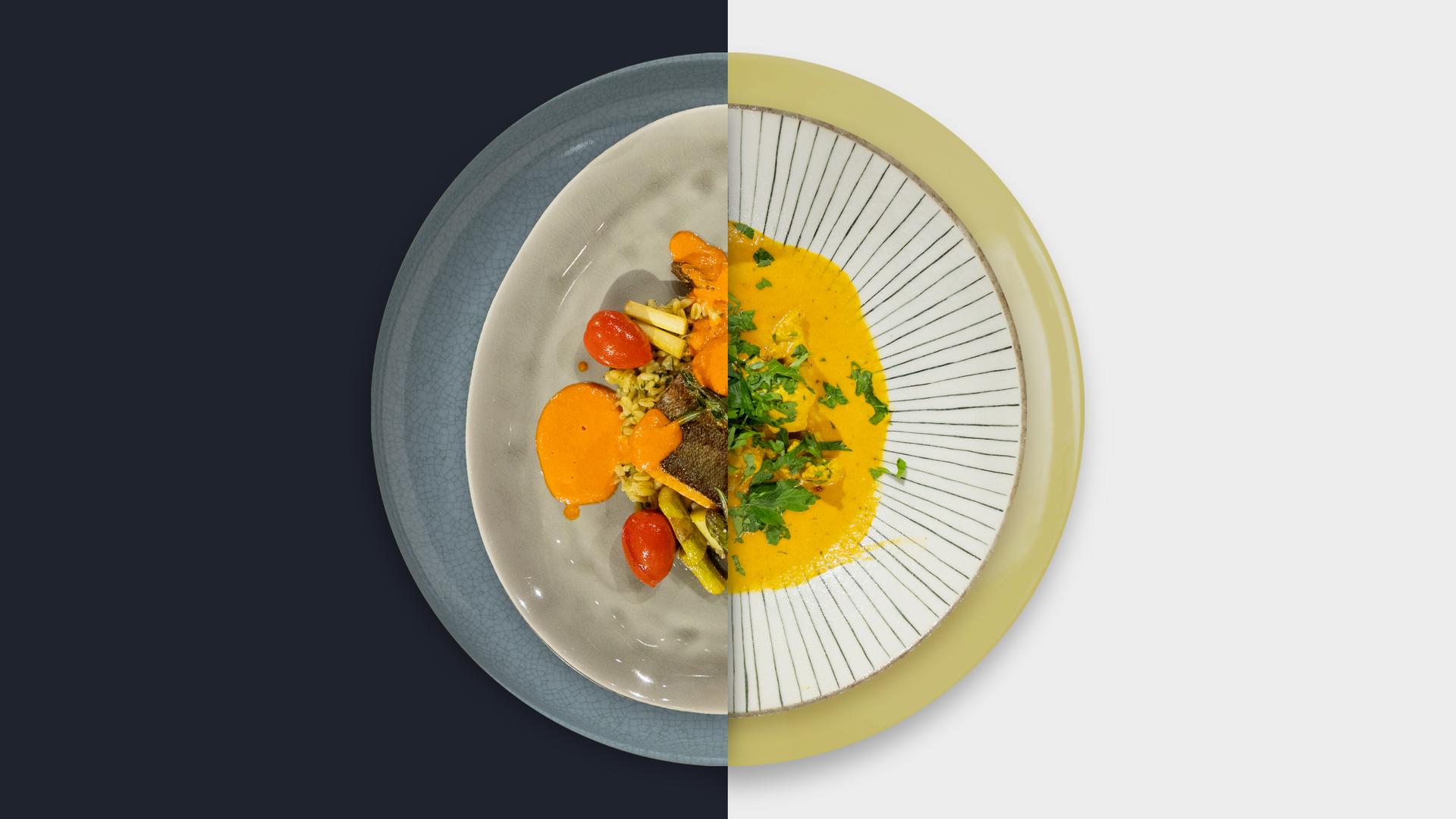 Lachsforellenfilet vs. Butter-Chicken 