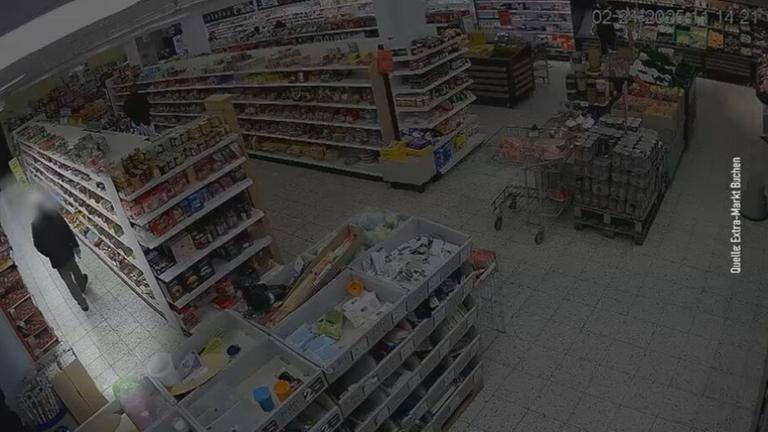 Ladendieb über Überwachungskamera