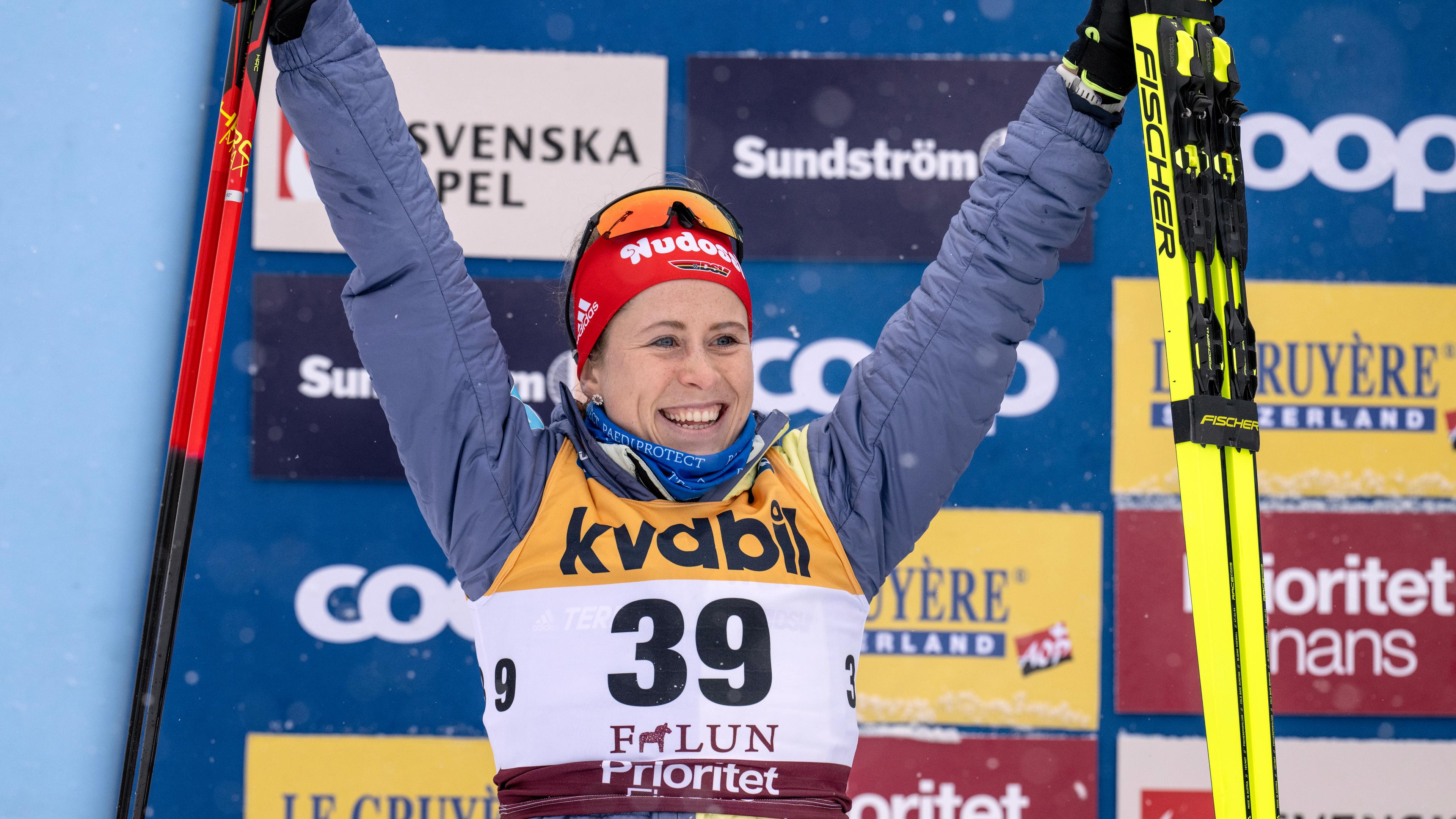 17.03.2023 Skilanglauf-Weltcup in Falun - Katharina Hennig wird Zweite