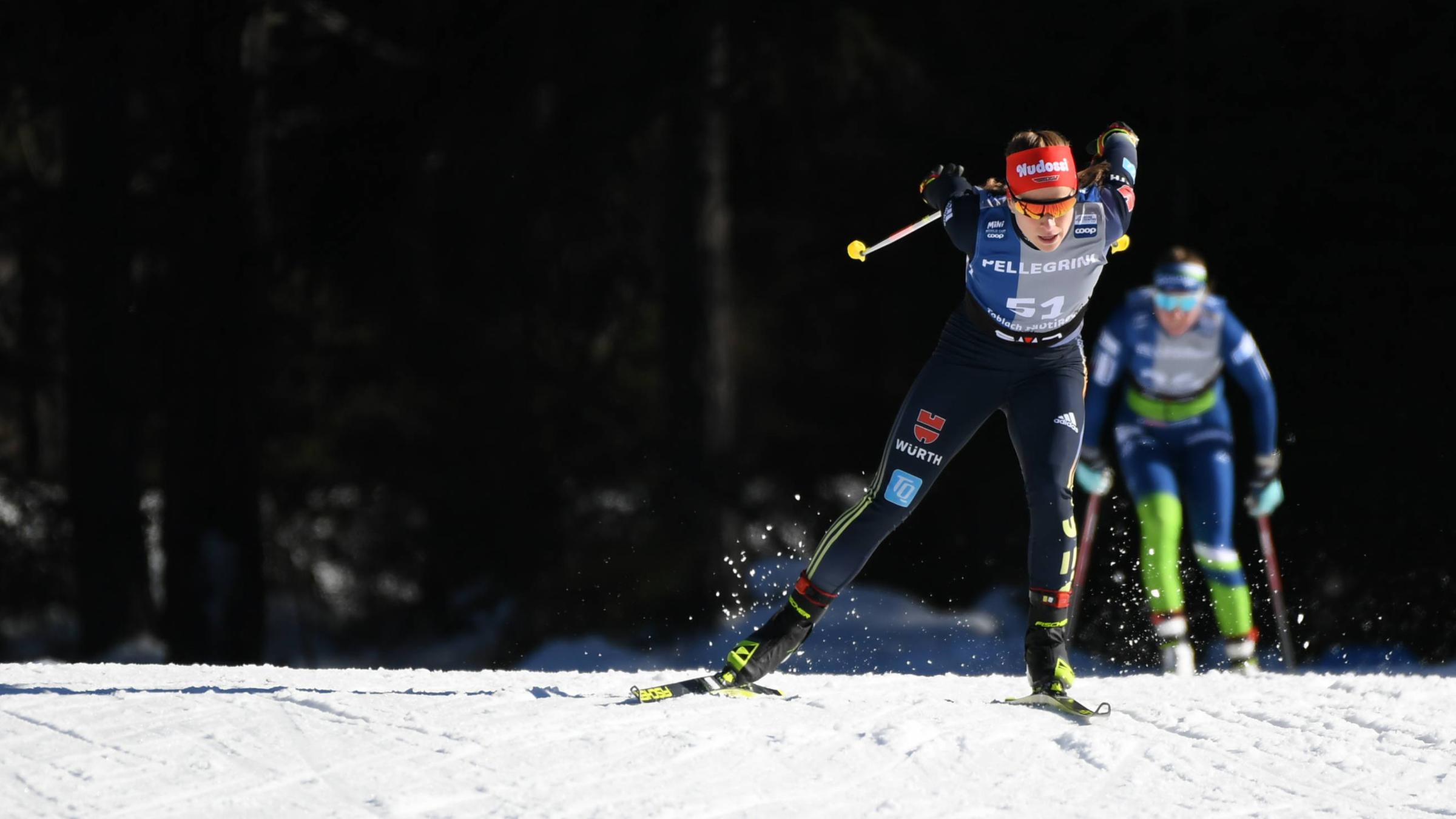 045.02.2023: Toblach, Italien: Katharina Henning (Deutschland) beim Langlauf Weltcup in Toblach