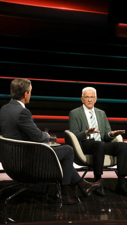Grünen-Politiker Winfried Kretschmann zu Gast bei Markus Lanz