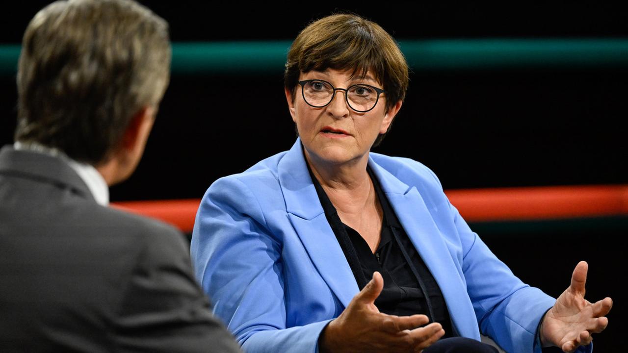 SPD-Vorsitzende Saskia Esken zu Gast bei Lanz am 21.09.2023.