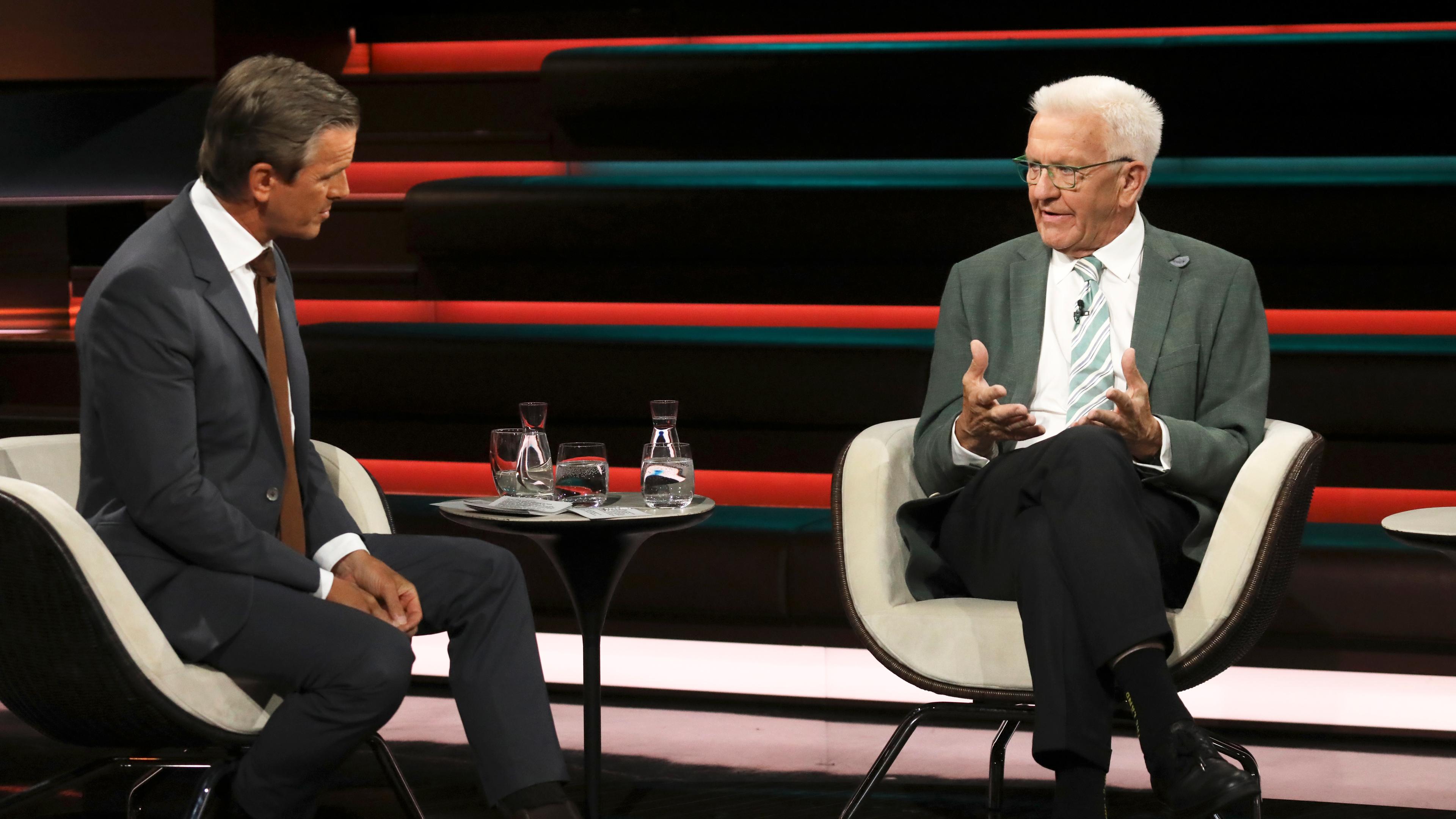 Winfried Kretschmann im Gespräch mit Markus Lanz.