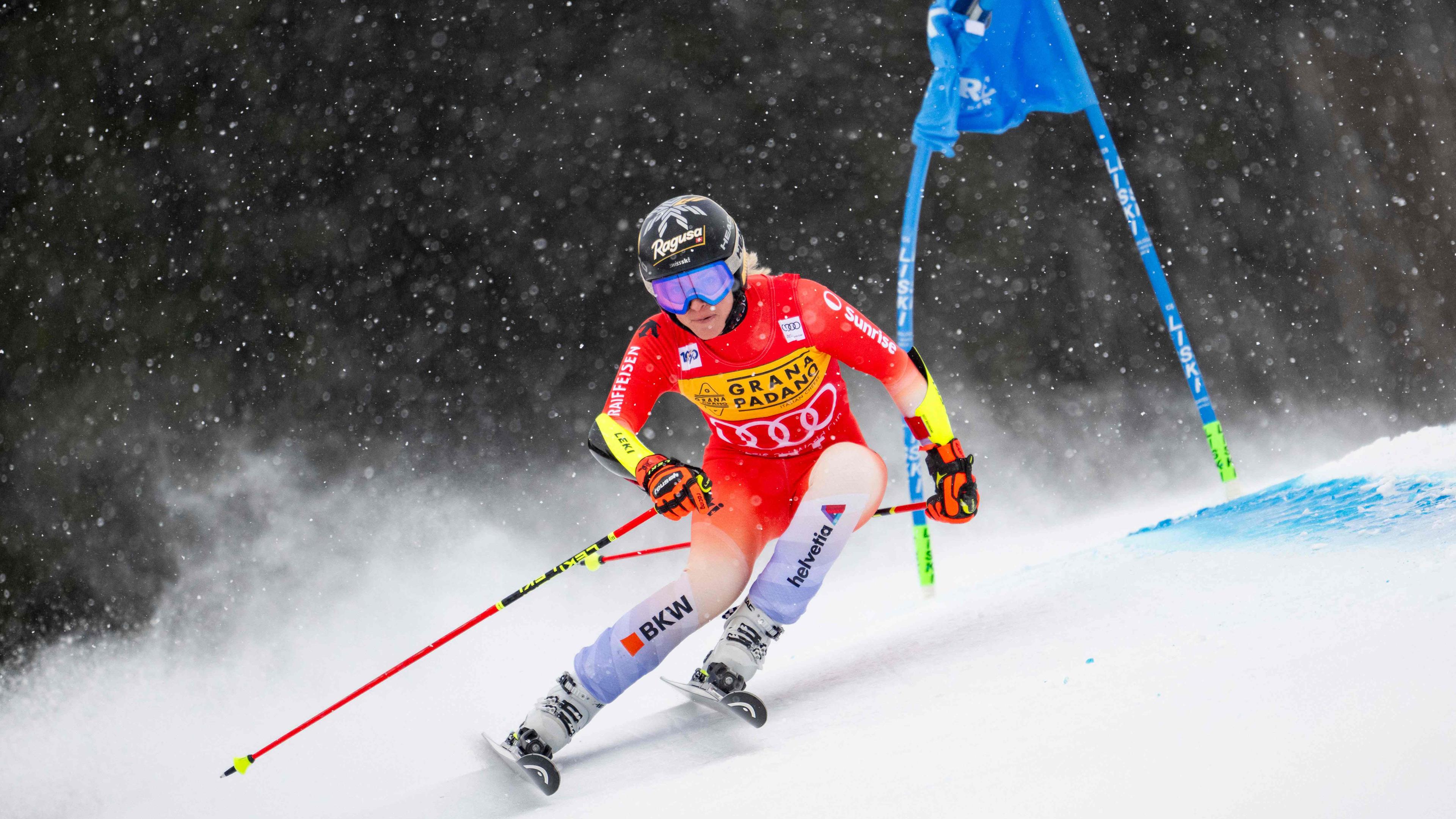 Skirennfahrerin Lara Gut-Behrami bei dem Ski-Aplin Weltcup in Are.