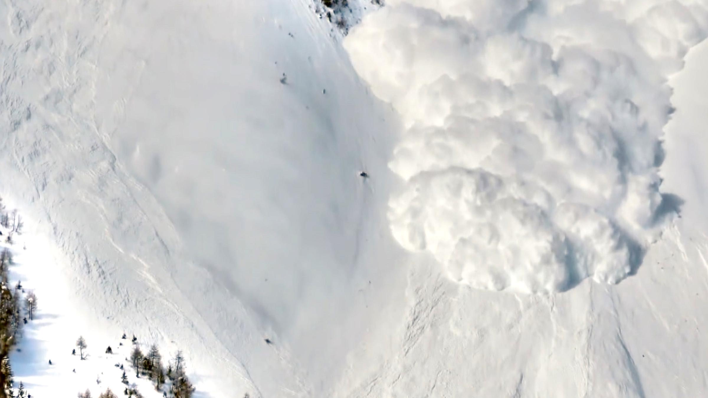 Ein gefährlicher Lawinenabgang