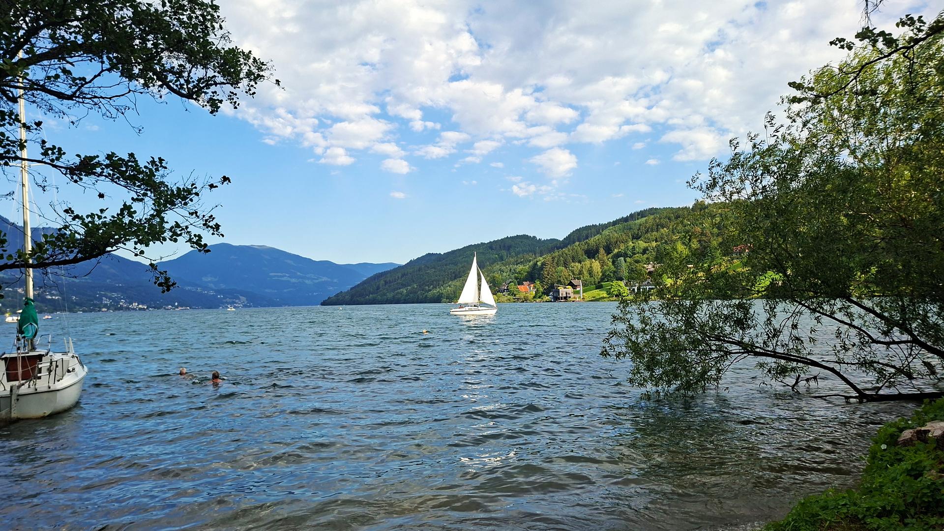 Millstättersee vom Seespitz in Seeboden gesehen