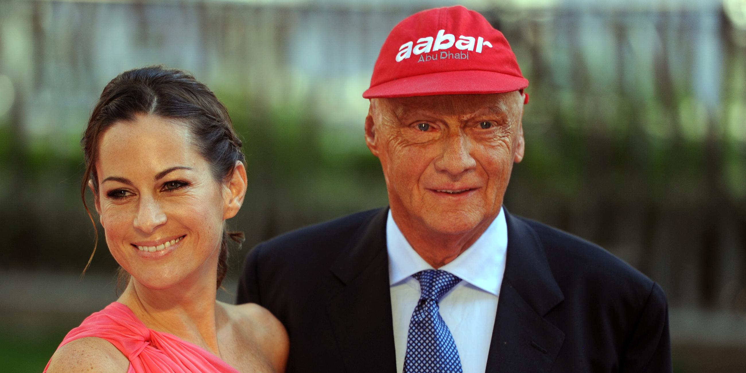 Niki Lauda im Jahr 2013 mit Ehefrau Birgit (l.)