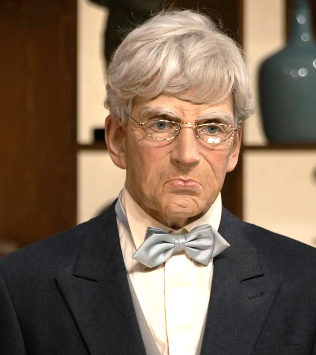 Lebensgroße Butler-Figur