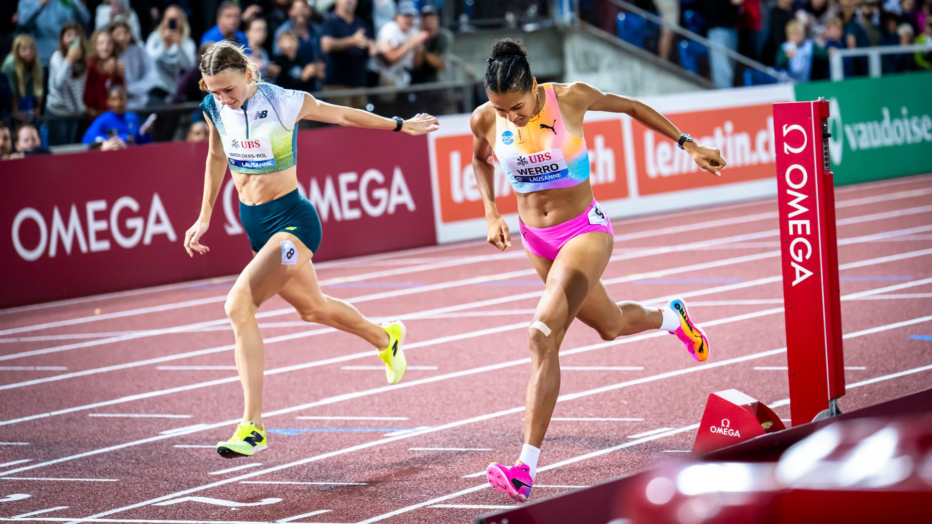 Leichtathletik: Audrey Werro und Femke Broeders-Bol.