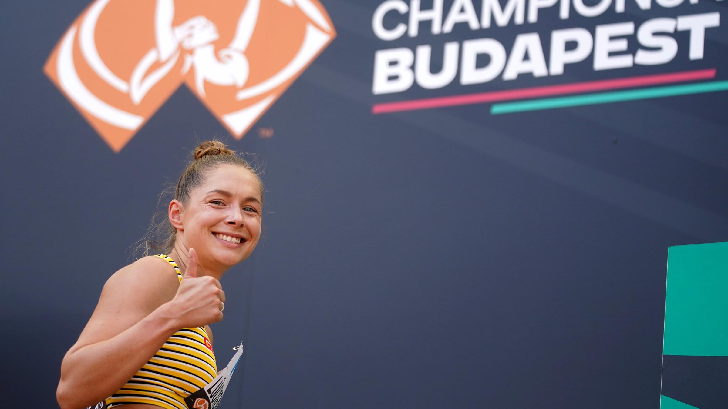 Sprinterin Gina Lückenkemper bei der WM in Budapest