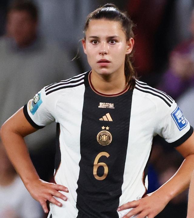 Lena Oberdorf im Spiel der WM 2023 gegen Südkorea.