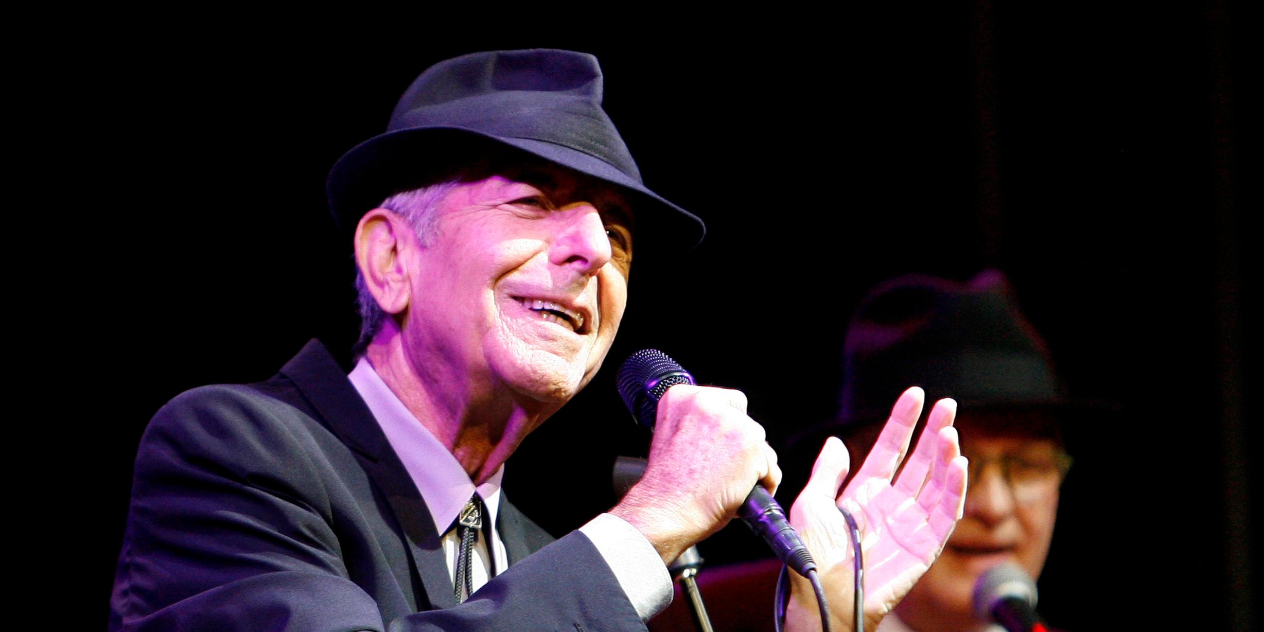 canadian singer-songwriter leonard cohen performs at the coachella music festival in indio