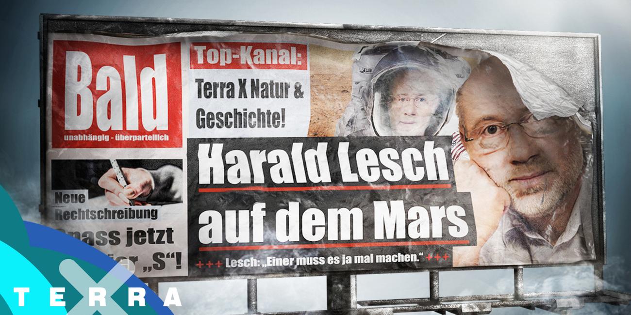 Fake: Harald Lesch auf der Titelseite einer Tageszeitung