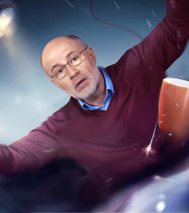 Grafik: Harald Lesch mit Schoko-Muffin