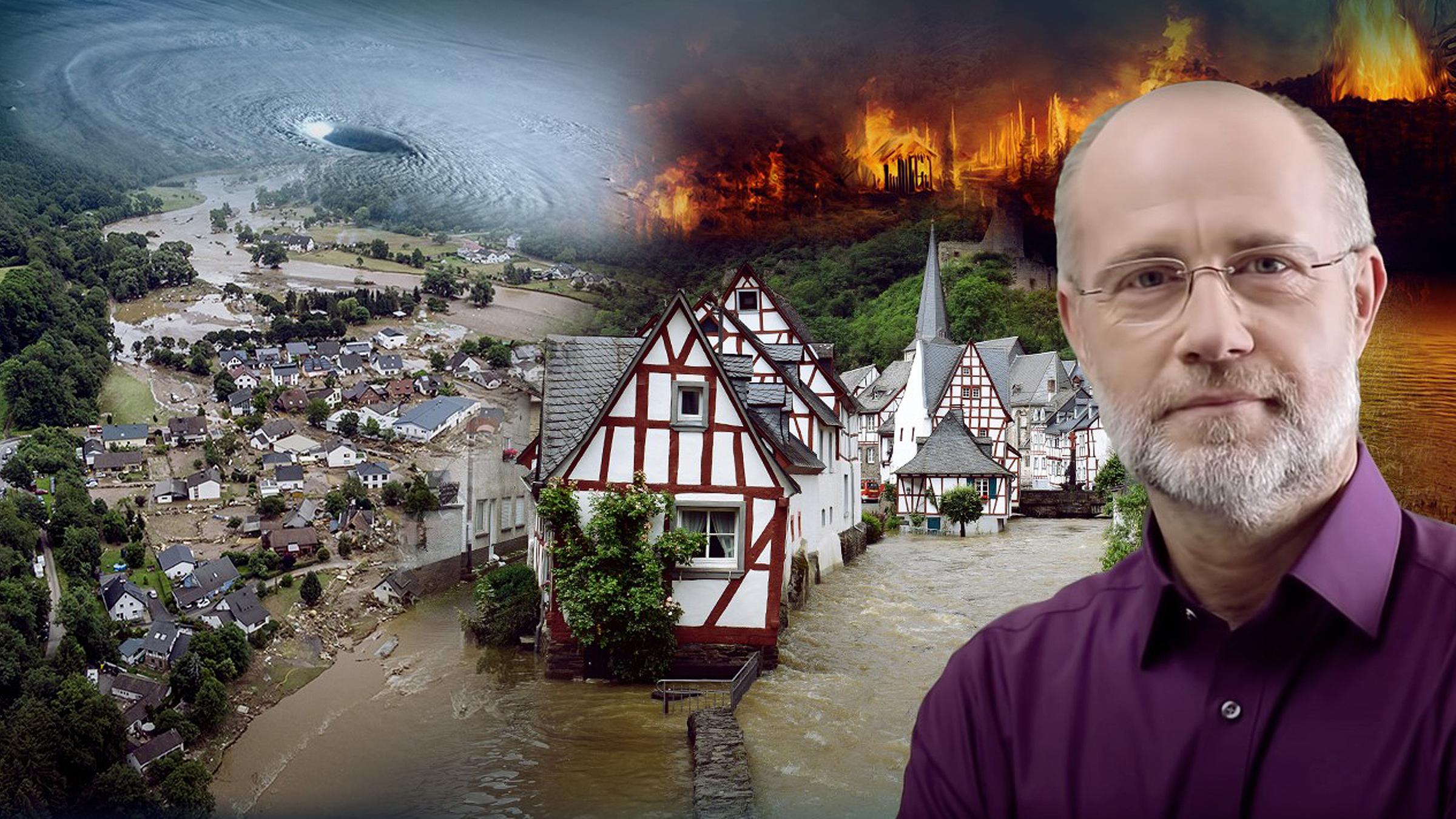 Grafik: Professor Harald Lesch vor Wetterkatastrophen