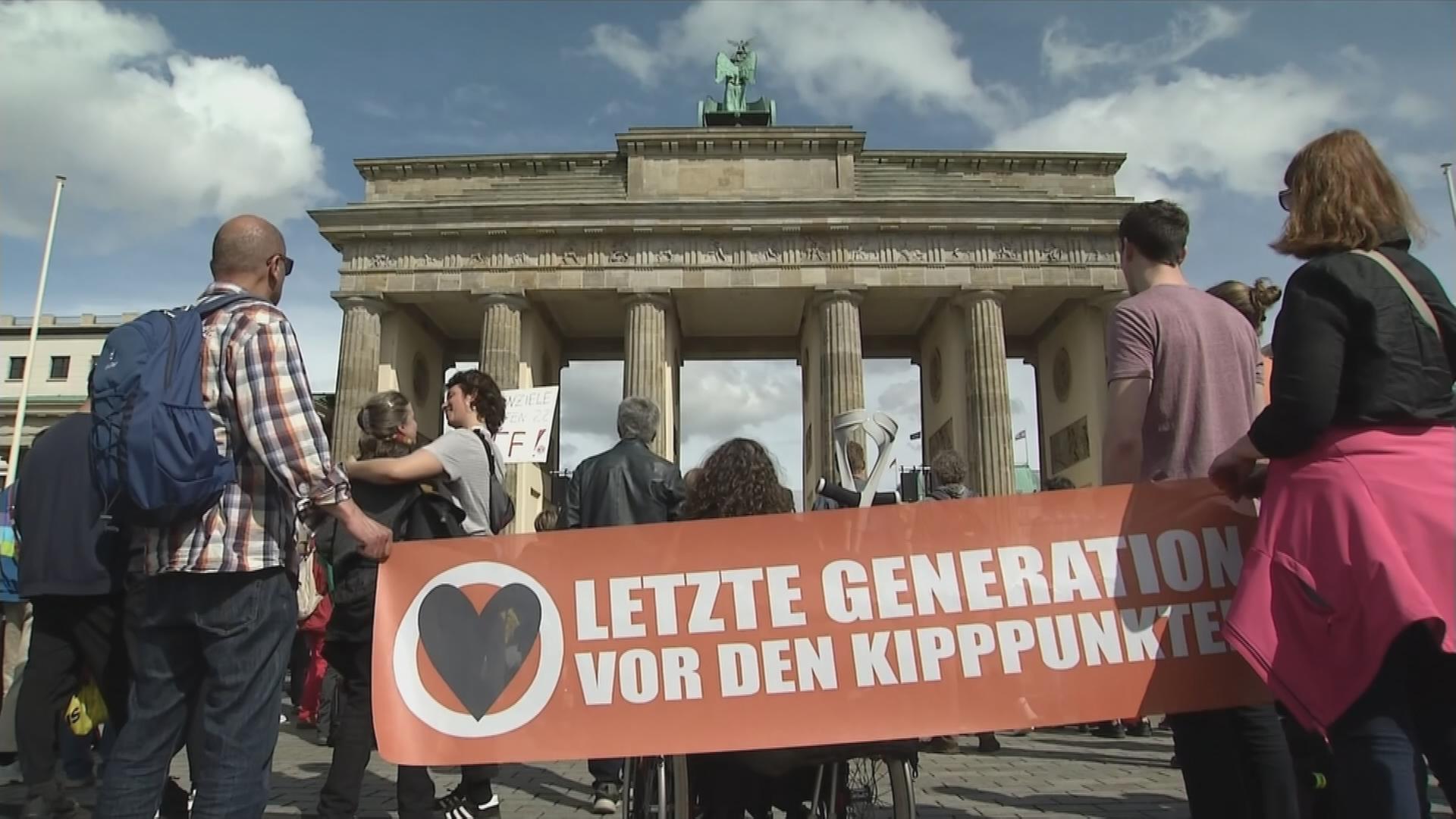 Demonstration der letzten Generation in Berlin.