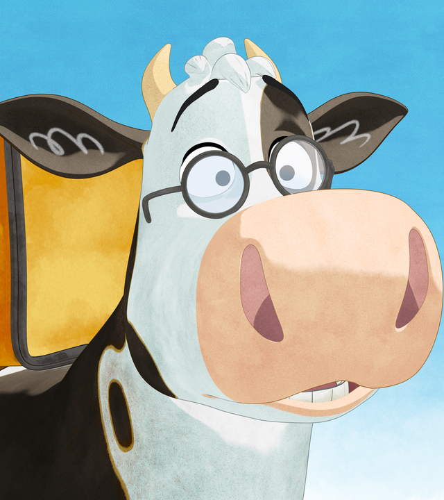 Lieselotte trägt eine Brille und guckt verdutzt.