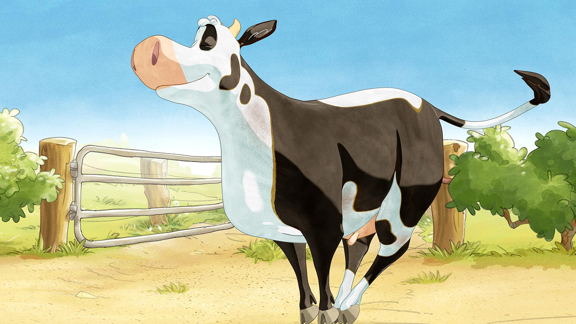 Lieselotte steht auf ihren Zehenspitzen.