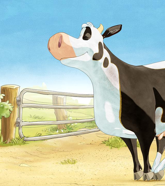 Lieselotte steht auf ihren Zehenspitzen.