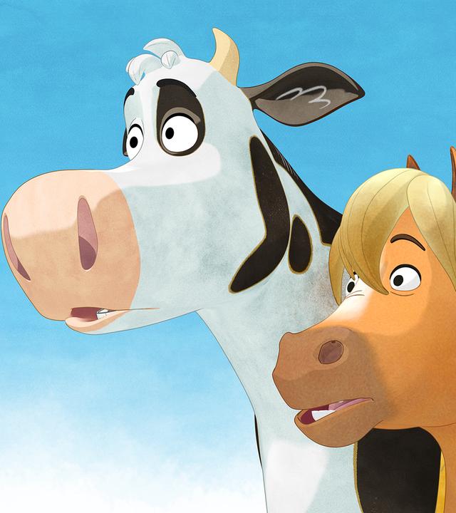 Lieselotte und das Pony gucken überrascht.