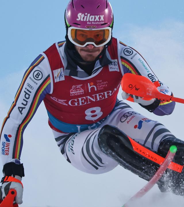 Der Deutsche, Linus Strasser in Aktion. 