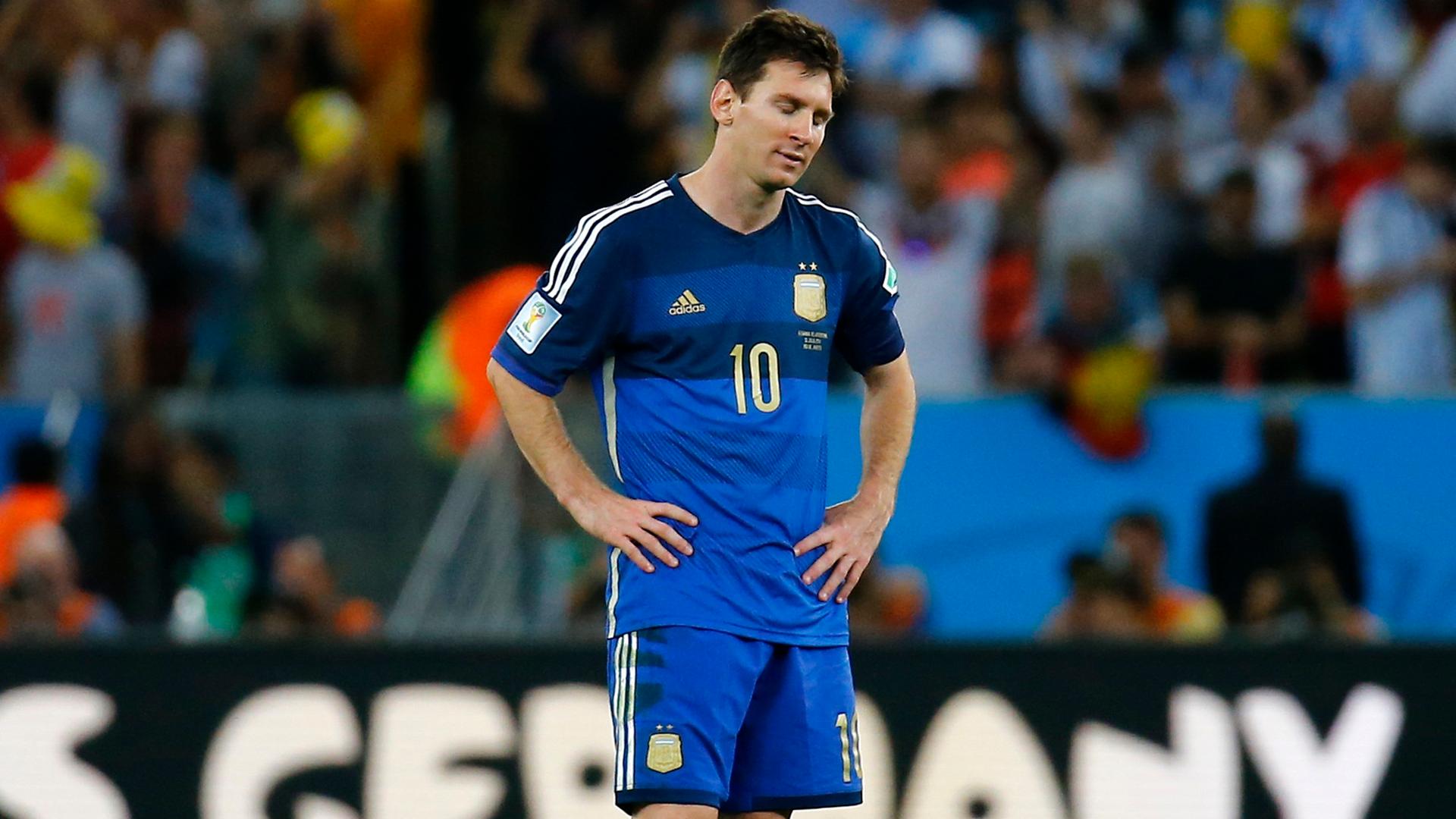 Lionel Messi nach dem verlorenen WM-Finale 2014