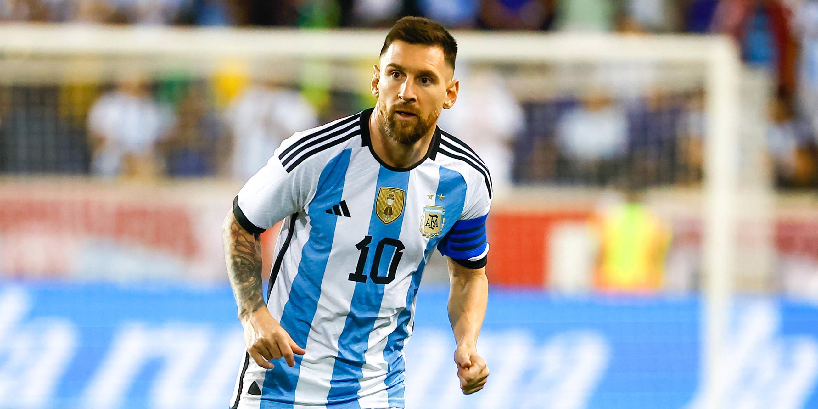 Lionel Messi (Argentinien) beim Länderspiel gegen Jamaica am 27.09.2022.