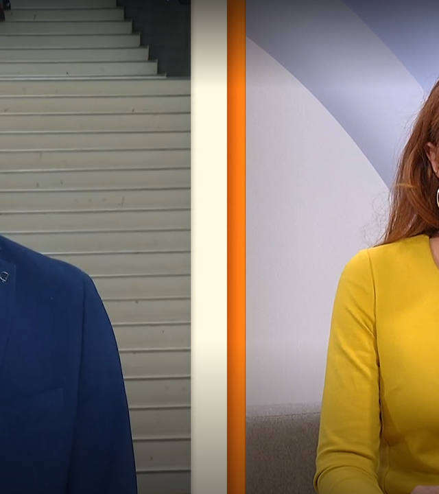 Reporter Sven Rieken und irjam Meinhardt.