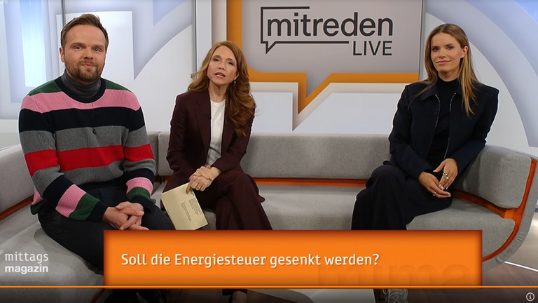 ZDF-Mima Moderatoren auf Couch: Benjamin Stöwe, Mirjam Meinhardt und Lili Engels