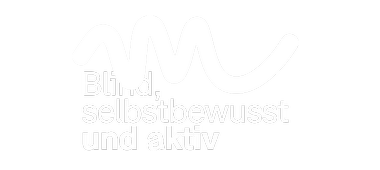 Logo, blind, selbstbewusst und aktiv