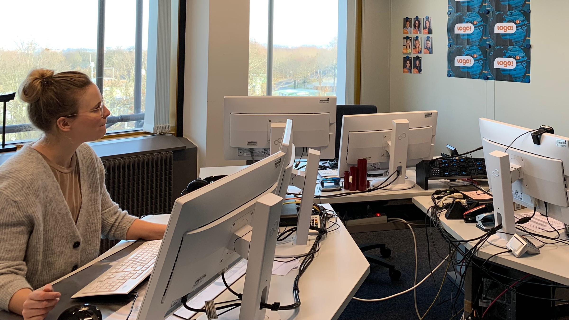 Linda in der logo!-Redaktion