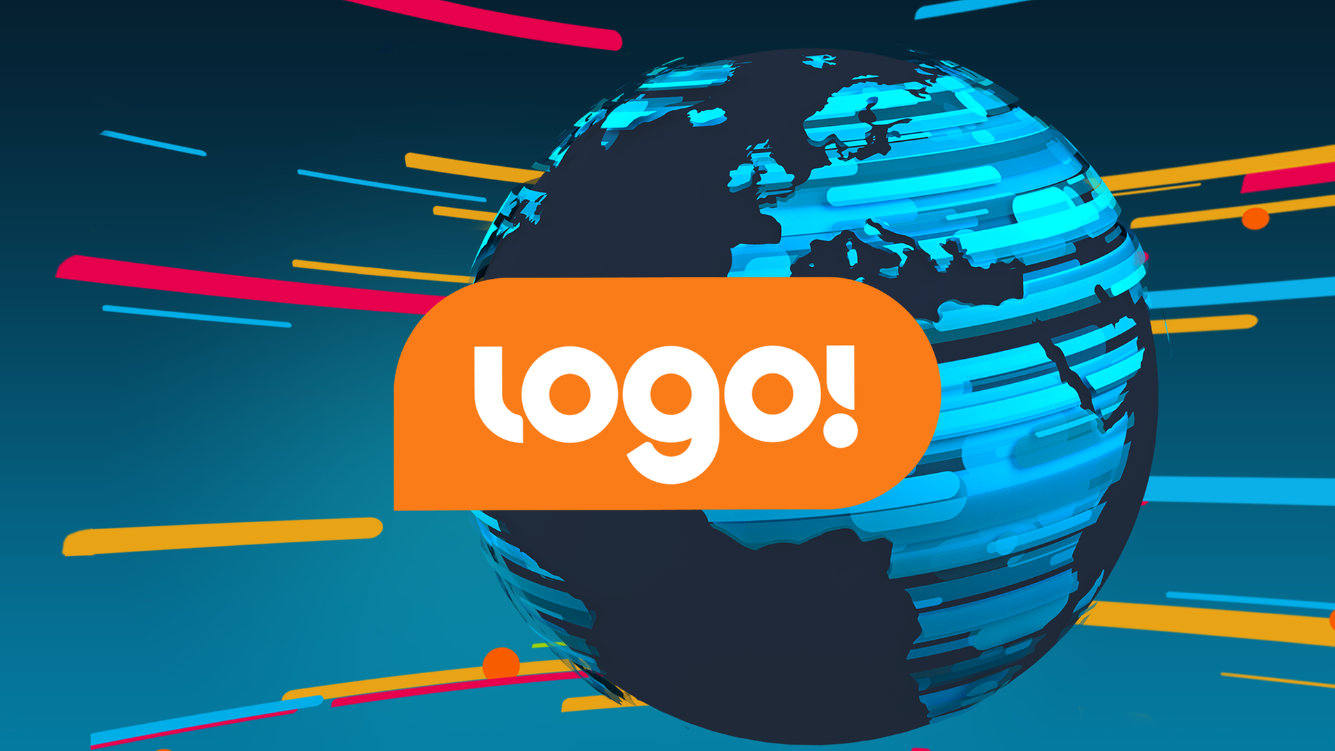 logo!-Logo mit Weltkugel