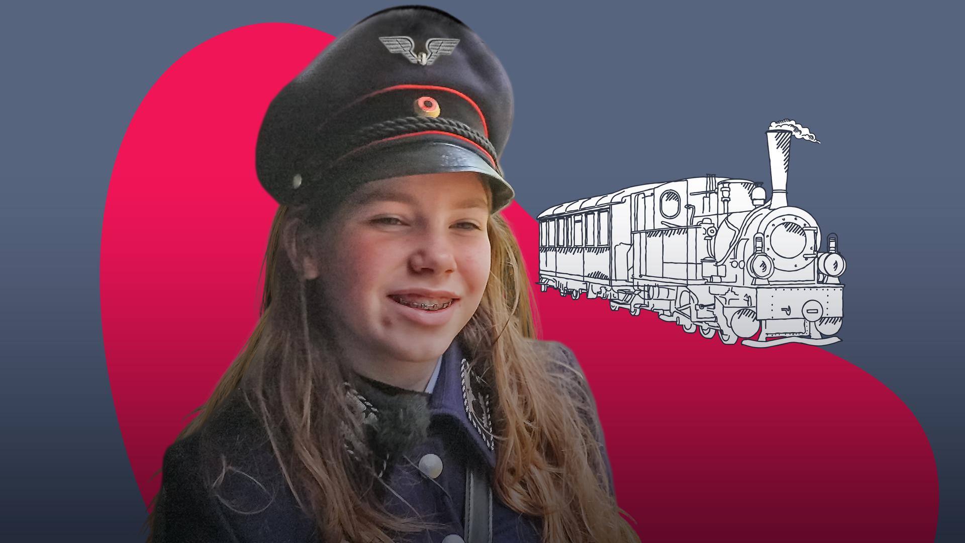 Eisenbahnfan Schaffnerin