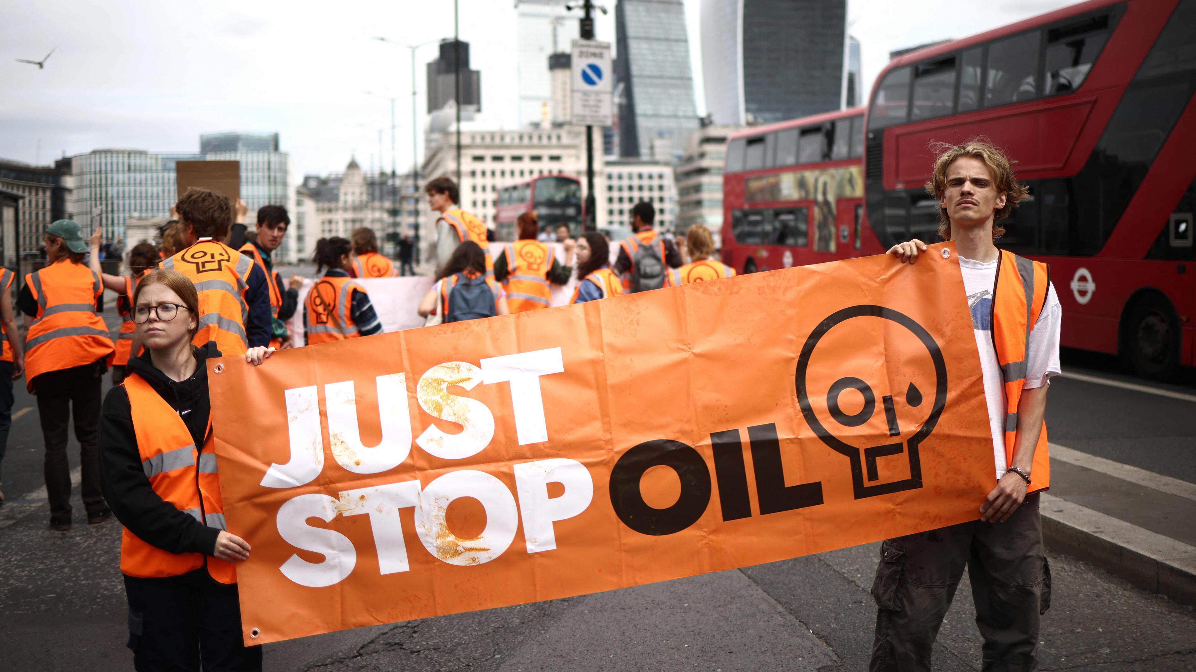 London: Klimademonstranten von Just stop oil