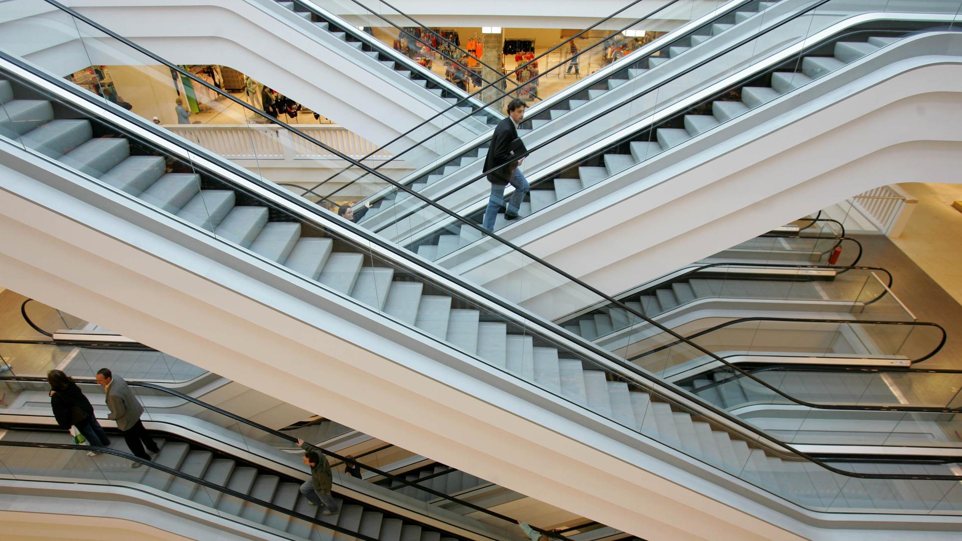 Rolltreppe in der Galeria Kaufhof