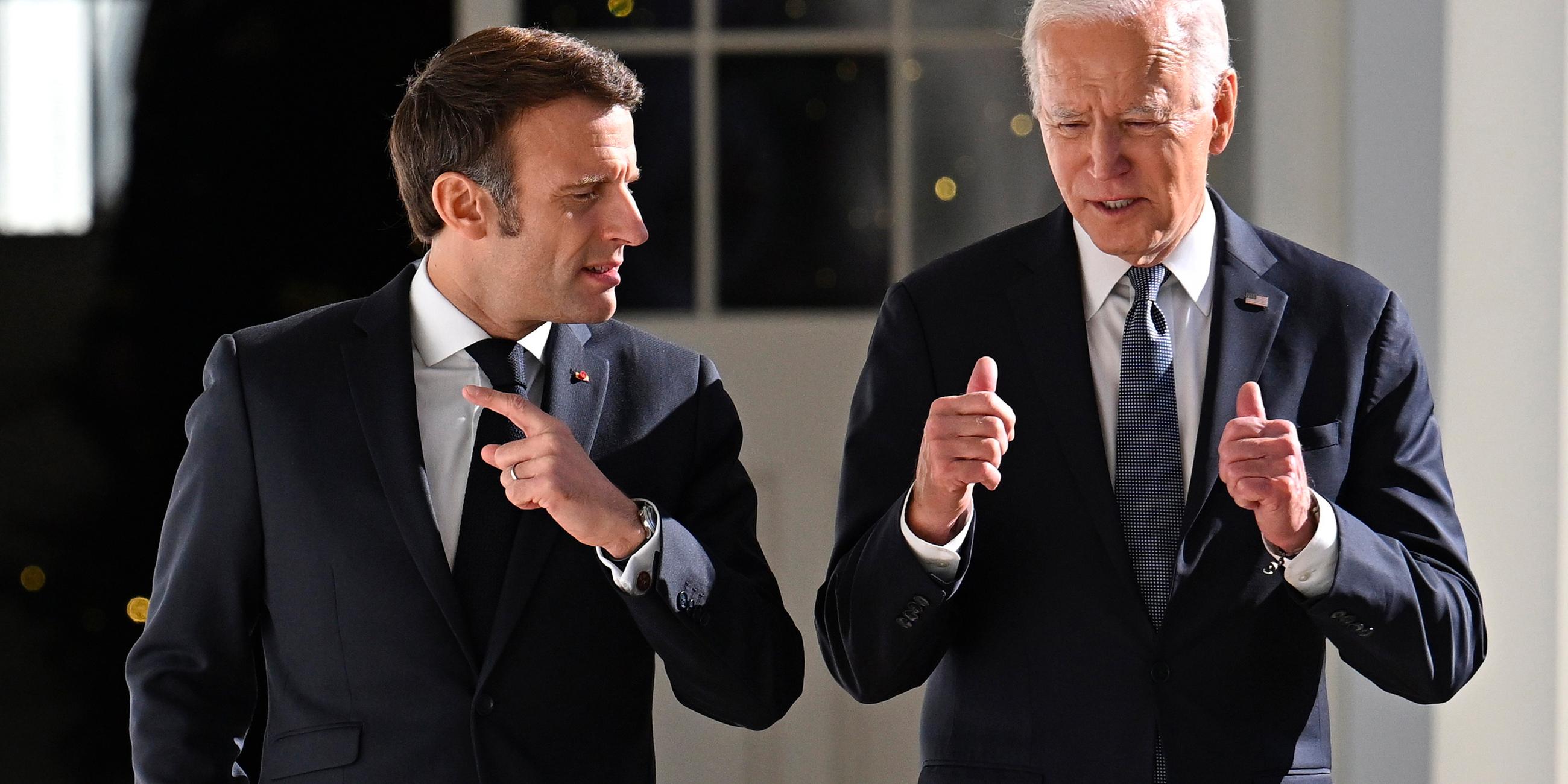 Emmanuel Macron und Joe Biden am 01.12.2022 in Washington