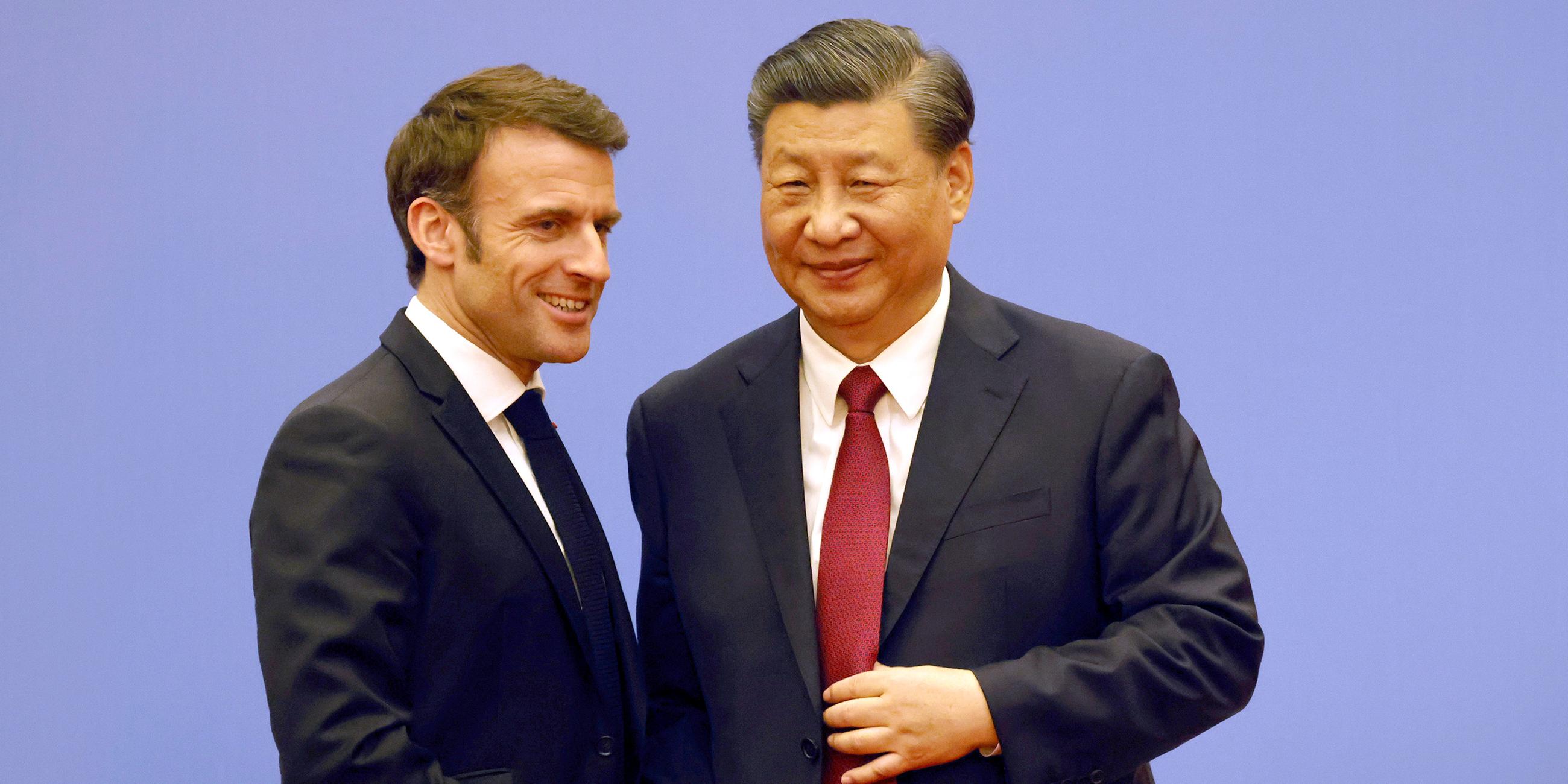 Emmanuel Macron und Xi Jinping
