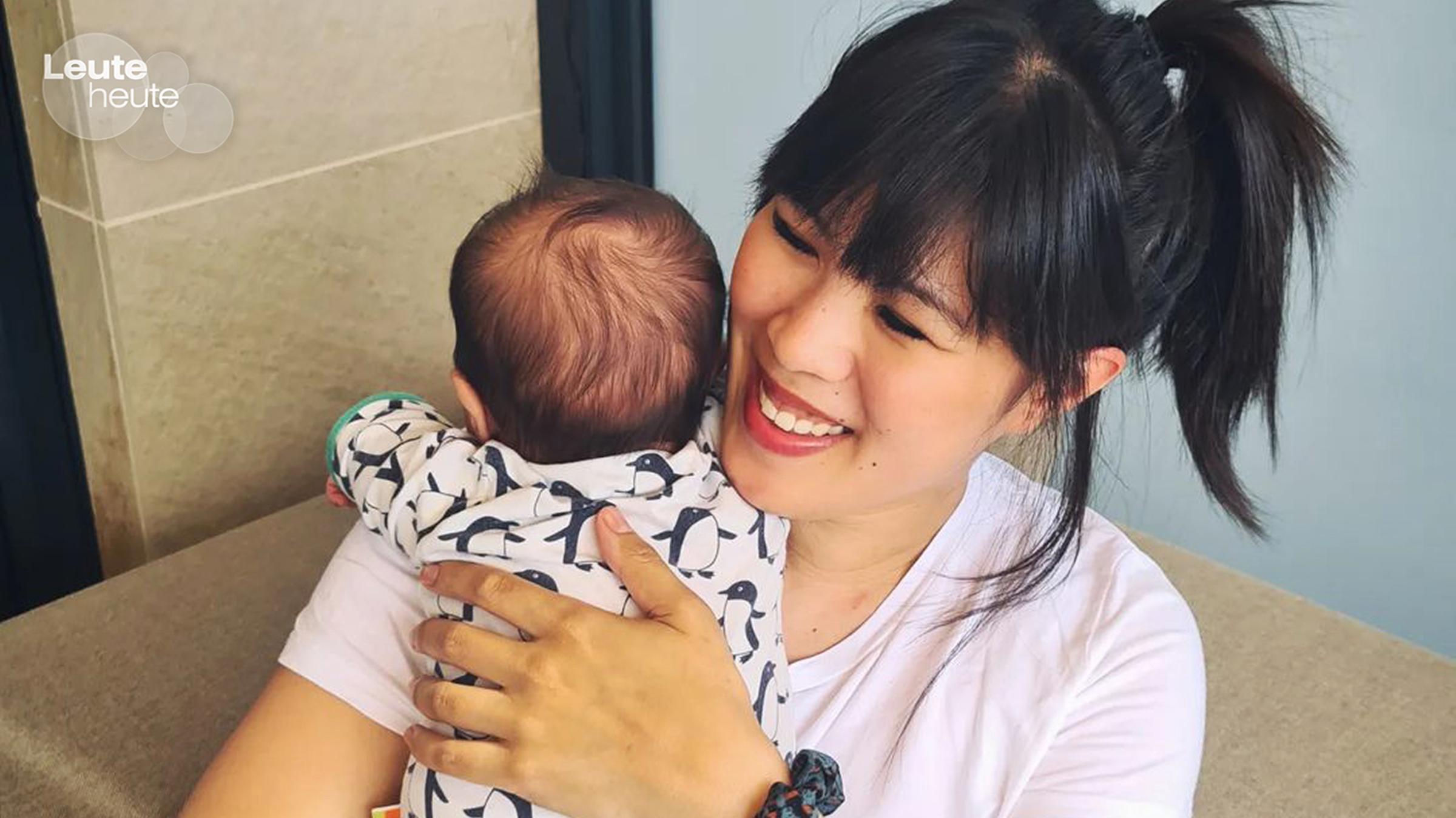 Mai Thi Nguyen-Kim mit ihrem Baby
