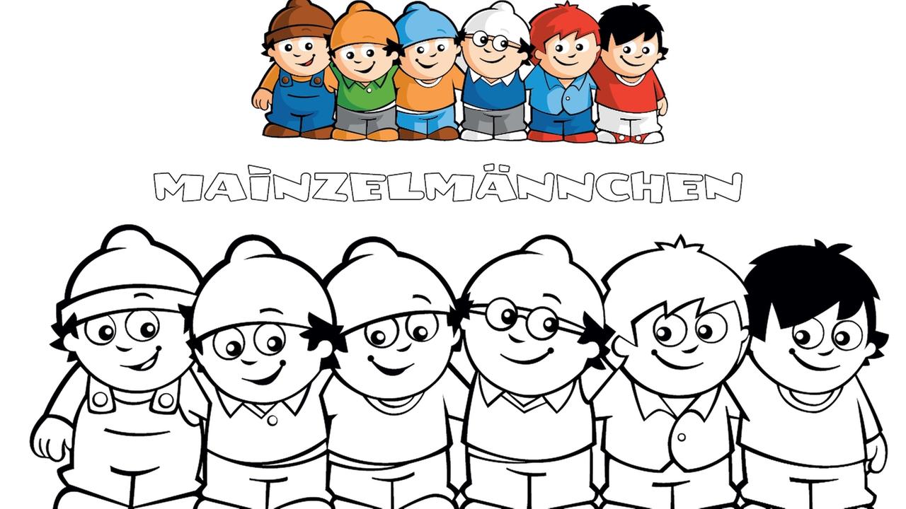Mainzelmännchen-Ausmalbild 
