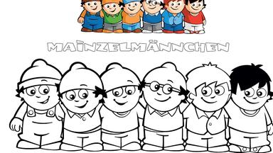 Mainzelmännchen-Ausmalbild 