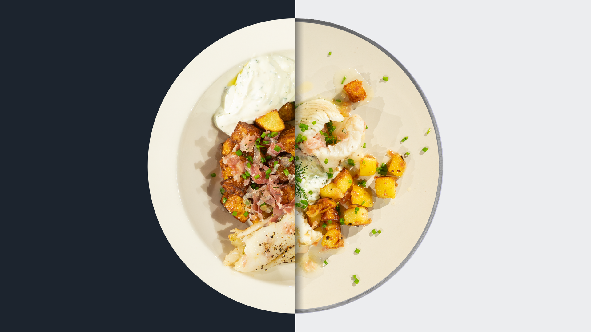 Maischolle all’italiano mit Bratkartoffelwürfeln 